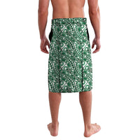 Hibiscus Bloom Island Tribal Waves Lavalava Green Polynesian Pattern LT01 - Polynesian Pride