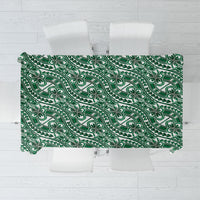 Hibiscus Bloom Island Tribal Waves Tablecloth Green Polynesian Pattern LT01 Green - Polynesian Pride