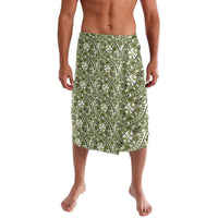 Hibiscus Bloom Island Tribal Waves Lavalava Olive Green Polynesian Pattern LT01 Olive Green - Polynesian Pride