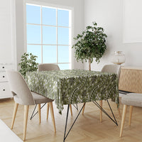 Hibiscus Bloom Island Tribal Waves Tablecloth Olive Green Polynesian Pattern LT01 - Polynesian Pride