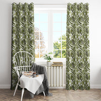 Hibiscus Bloom Island Tribal Waves Window Curtain Olive Green Polynesian Pattern LT01 - Polynesian Pride