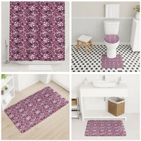 Hibiscus Bloom Island Tribal Waves Bathroom Set Pink Polynesian Pattern LT01 - Polynesian Pride