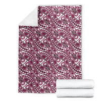 Hibiscus Bloom Island Tribal Waves Blanket Pink Polynesian Pattern LT01 - Polynesian Pride