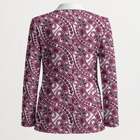 Hibiscus Bloom Island Tribal Waves Blazer Pink Polynesian Pattern LT01 - Polynesian Pride