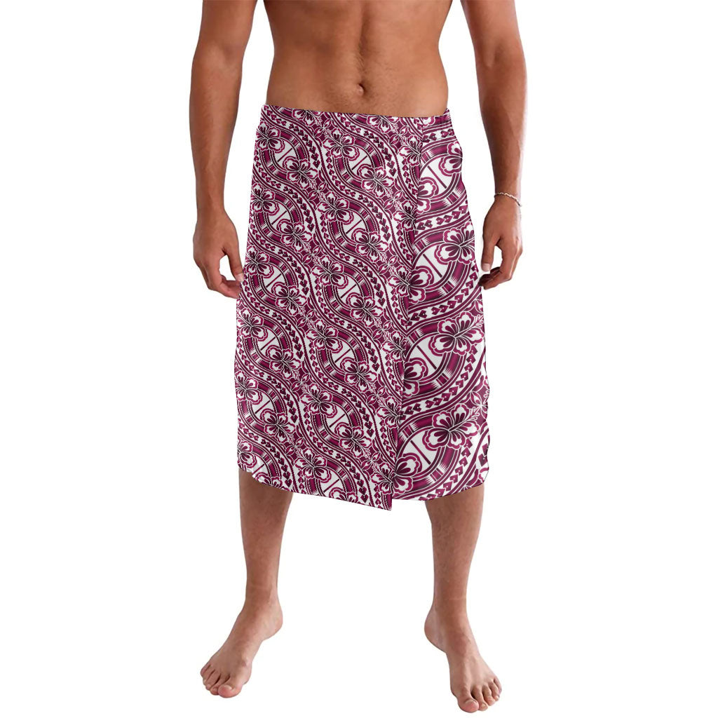 Hibiscus Bloom Island Tribal Waves Lavalava Pink Polynesian Pattern LT01 Pink - Polynesian Pride
