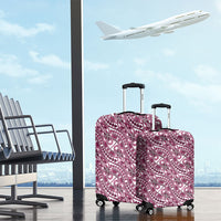 Hibiscus Bloom Island Tribal Waves Luggage Cover Pink Polynesian Pattern LT01 - Polynesian Pride