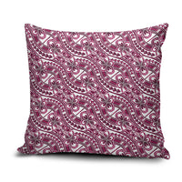 Hibiscus Bloom Island Tribal Waves Pillow Cover Pink Polynesian Pattern LT01 Pink - Polynesian Pride