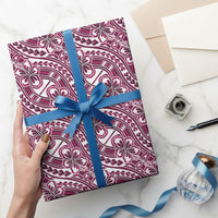 Hibiscus Bloom Island Tribal Waves Wrapping Paper Pink Polynesian Pattern LT01 - Polynesian Pride