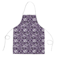 Hibiscus Bloom Island Tribal Waves Apron Purple Polynesian Pattern LT01 Purple - Polynesian Pride