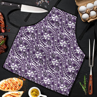 Hibiscus Bloom Island Tribal Waves Apron Purple Polynesian Pattern LT01 Purple - Polynesian Pride