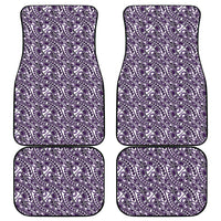Hibiscus Bloom Island Tribal Waves Car Mats Purple Polynesian Pattern LT01 - Polynesian Pride