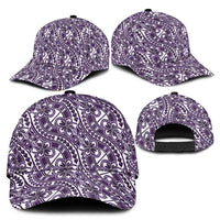 Hibiscus Bloom Island Tribal Waves Classic Cap Purple Polynesian Pattern LT01 - Polynesian Pride