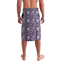 Hibiscus Bloom Island Tribal Waves Lavalava Purple Polynesian Pattern LT01 - Polynesian Pride