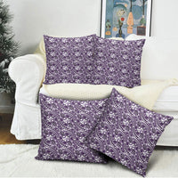 Hibiscus Bloom Island Tribal Waves Pillow Cover Purple Polynesian Pattern LT01 - Polynesian Pride
