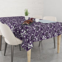 Hibiscus Bloom Island Tribal Waves Tablecloth Purple Polynesian Pattern LT01 - Polynesian Pride