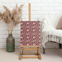Hibiscus Bloom Island Tribal Waves Canvas Wall Art Red Polynesian Pattern LT01 - Polynesian Pride
