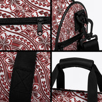 Hibiscus Bloom Island Tribal Waves Duffle Bag Red Polynesian Pattern LT01 - Polynesian Pride