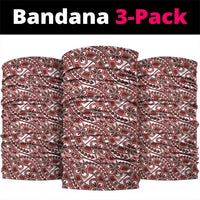 Hibiscus Bloom Island Tribal Waves Neck Gaiter Red Polynesian Pattern LT01 package One Size: 25*50cm Red - Polynesian Pride