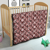 Hibiscus Bloom Island Tribal Waves Quilt Red Polynesian Pattern LT01 - Polynesian Pride