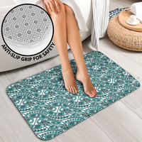 Hibiscus Bloom Island Tribal Waves Bathroom Set Teal Polynesian Pattern LT01 - Polynesian Pride