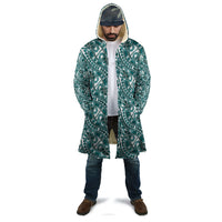 Hibiscus Bloom Island Tribal Waves Cloak Teal Polynesian Pattern LT01 - Polynesian Pride
