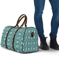 Hibiscus Bloom Island Tribal Waves Travel Bag Teal Polynesian Pattern LT01 - Polynesian Pride