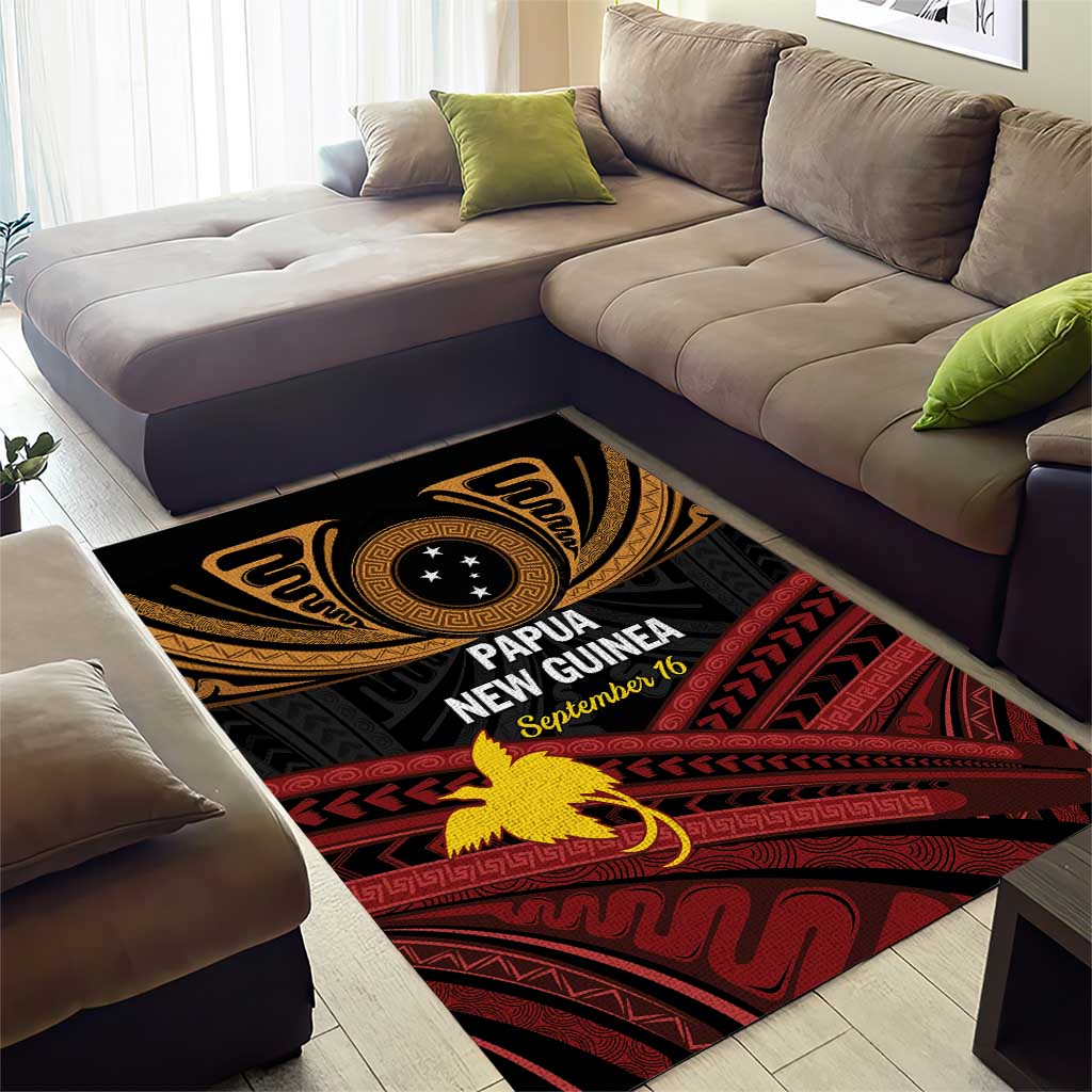 Papua New Guinea Bird of Paradise Area Rug 16 September 1975 Independence Day Anniversary LT01 - Polynesian Pride