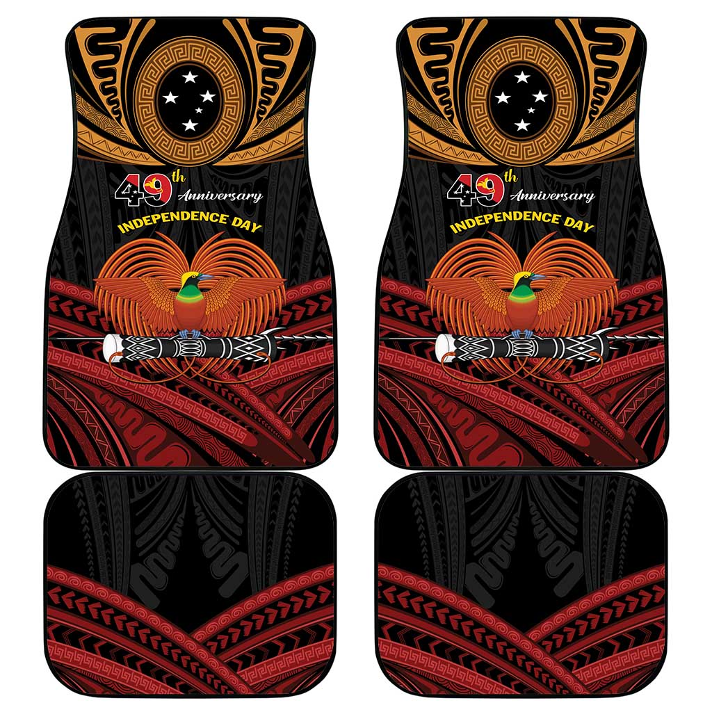 Papua New Guinea Bird of Paradise Car Mats 16 September 1975 Independence Day Anniversary LT01 - Polynesian Pride