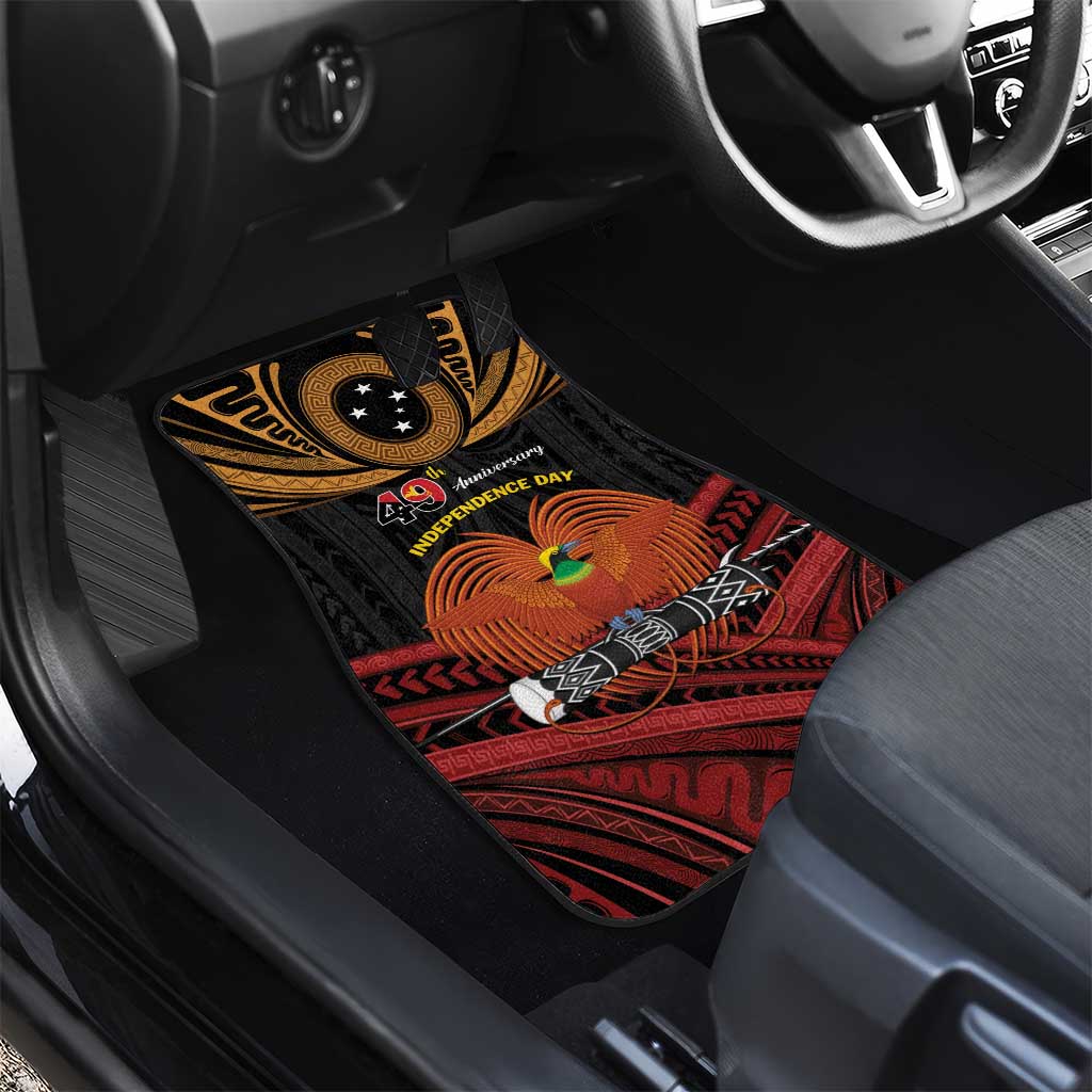 Papua New Guinea Bird of Paradise Car Mats 16 September 1975 Independence Day Anniversary LT01 - Polynesian Pride