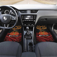 Papua New Guinea Bird of Paradise Car Mats 16 September 1975 Independence Day Anniversary LT01 Set 2pcs - Front Black - Polynesian Pride