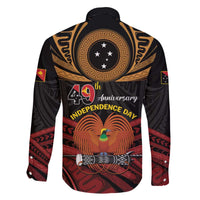 Papua New Guinea Bird of Paradise Family Matching Off The Shoulder Long Sleeve Dress and Hawaiian Shirt 16 September 1975 Independence Day Anniversary LT01 - Polynesian Pride