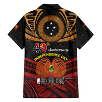 Papua New Guinea Bird of Paradise Family Matching Off Shoulder Short Dress and Hawaiian Shirt 16 September 1975 Independence Day Anniversary LT01 - Polynesian Pride