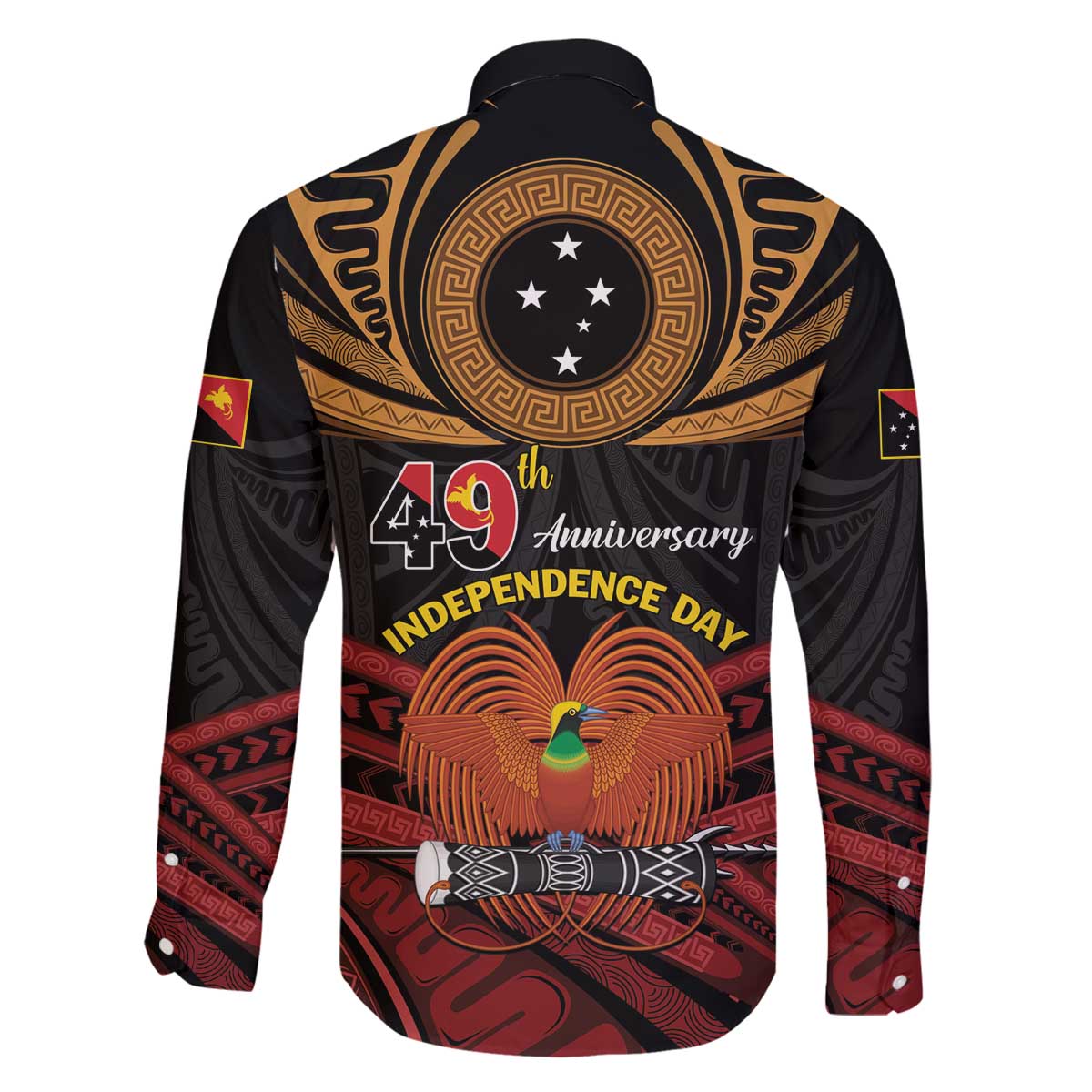 Papua New Guinea Bird of Paradise Family Matching Off Shoulder Short Dress and Hawaiian Shirt 16 September 1975 Independence Day Anniversary LT01 - Polynesian Pride