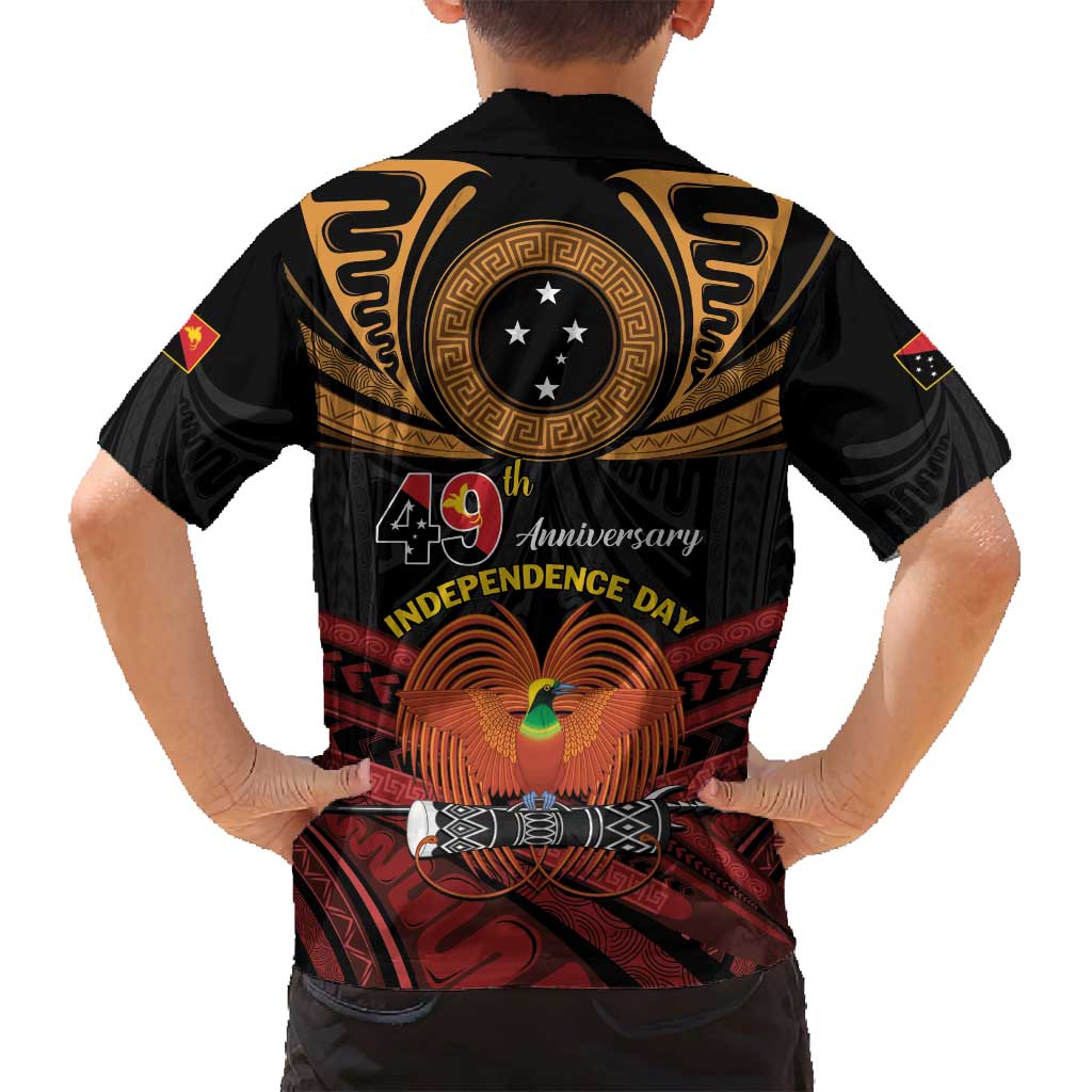 Papua New Guinea Bird of Paradise Family Matching Tank Maxi Dress and Hawaiian Shirt 16 September 1975 Independence Day Anniversary LT01 - Polynesian Pride