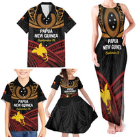 Papua New Guinea Bird of Paradise Family Matching Tank Maxi Dress and Hawaiian Shirt 16 September 1975 Independence Day Anniversary LT01 - Polynesian Pride