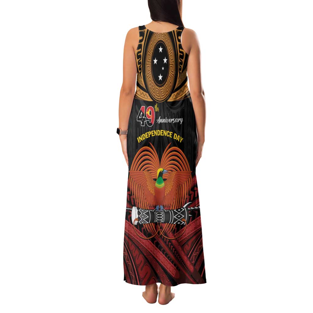Papua New Guinea Bird of Paradise Family Matching Tank Maxi Dress and Hawaiian Shirt 16 September 1975 Independence Day Anniversary LT01 - Polynesian Pride