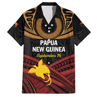 Papua New Guinea Bird of Paradise Hawaiian Shirt 16 September 1975 Independence Day Anniversary LT01 Black - Polynesian Pride
