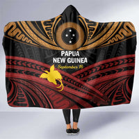 Papua New Guinea Bird of Paradise Hooded Blanket 16 September 1975 Independence Day Anniversary LT01 One Size Black - Polynesian Pride