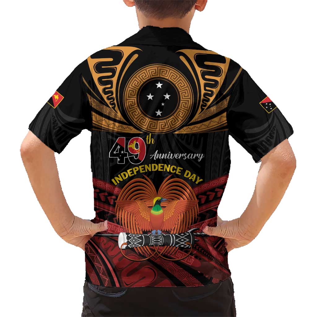 Papua New Guinea Bird of Paradise Kid Hawaiian Shirt 16 September 1975 Independence Day Anniversary LT01 - Polynesian Pride