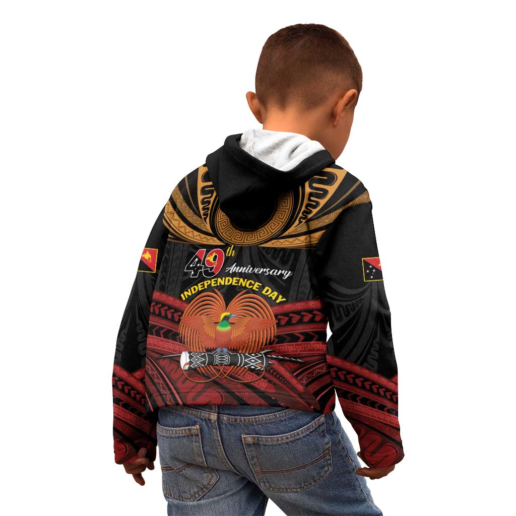 Papua New Guinea Bird of Paradise Kid Hoodie 16 September 1975 Independence Day Anniversary LT01 - Polynesian Pride