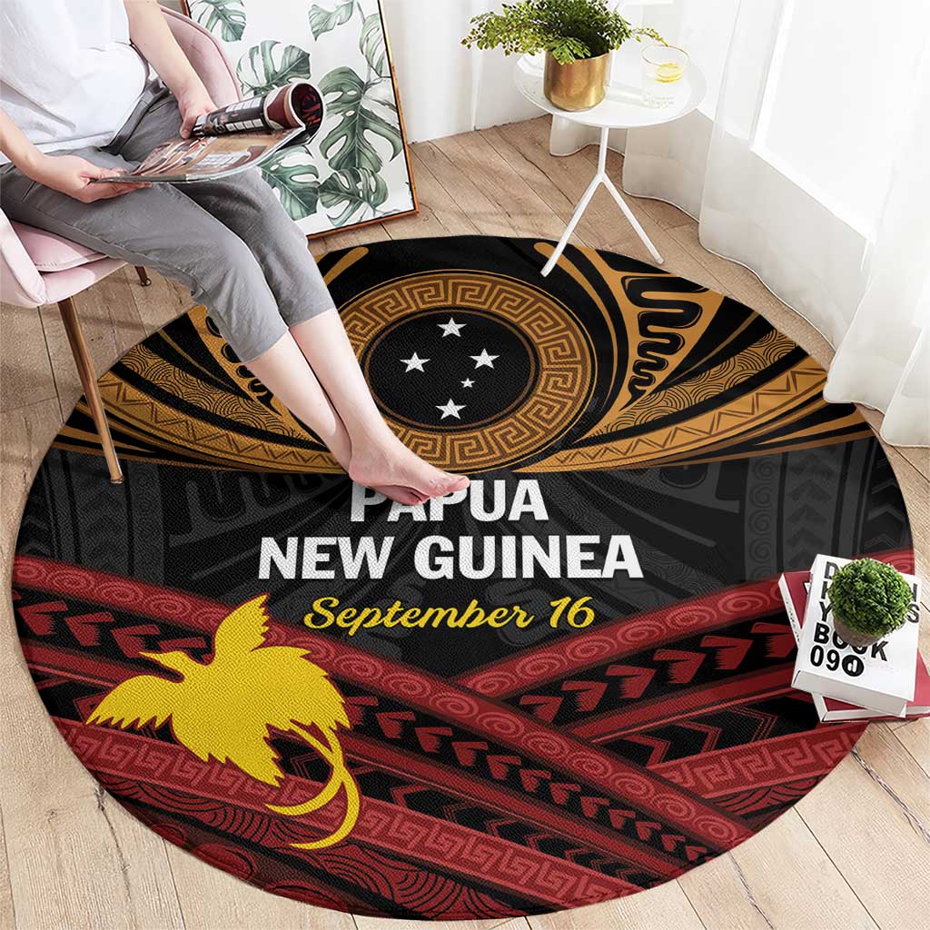Papua New Guinea Bird of Paradise Round Carpet 16 September 1975 Independence Day Anniversary LT01 - Polynesian Pride