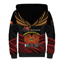 Papua New Guinea Bird of Paradise Sherpa Hoodie 16 September 1975 Independence Day Anniversary LT01 - Polynesian Pride