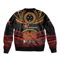 Papua New Guinea Bird of Paradise Sleeve Zip Bomber Jacket 16 September 1975 Independence Day Anniversary LT01 - Polynesian Pride