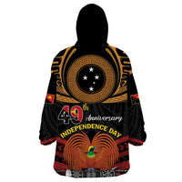 Papua New Guinea Bird of Paradise Wearable Blanket Hoodie 16 September 1975 Independence Day Anniversary LT01 - Polynesian Pride