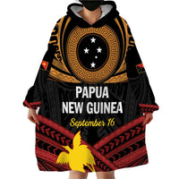 Papua New Guinea Bird of Paradise Wearable Blanket Hoodie 16 September 1975 Independence Day Anniversary LT01 - Polynesian Pride