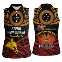 Papua New Guinea Bird of Paradise Women Sleeveless Polo Shirt 16 September 1975 Independence Day Anniversary LT01 - Polynesian Pride