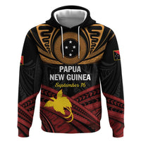 Papua New Guinea Bird of Paradise Zip Hoodie 16 September 1975 Independence Day Anniversary LT01 Pullover Hoodie Black - Polynesian Pride