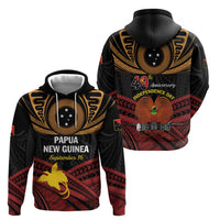 Papua New Guinea Bird of Paradise Zip Hoodie 16 September 1975 Independence Day Anniversary LT01 - Polynesian Pride
