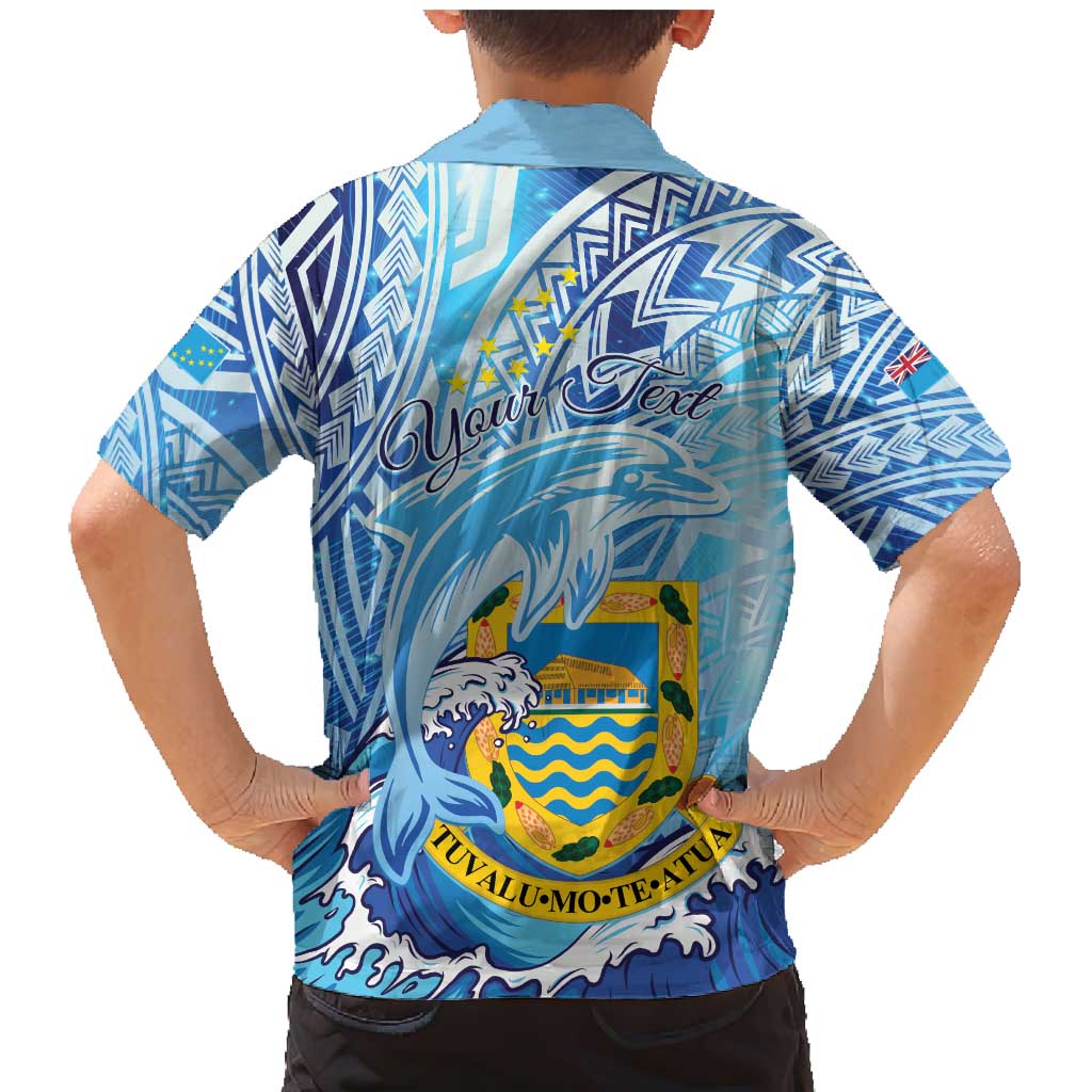 Tuvalu mo te Atua Family Matching Mermaid Dress and Hawaiian Shirt Tuvalu Dolphin Polynesian Pattern LT01 - Polynesian Pride
