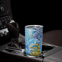 Tuvalu mo te Atua Tumbler Cup Tuuvalu Dolphin Polynesian Pattern